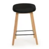 Sgabello alto Helsinki in stile nordico con gambe in legno