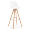 Sgabello alto Norway con gambe in legno, design scandinavo