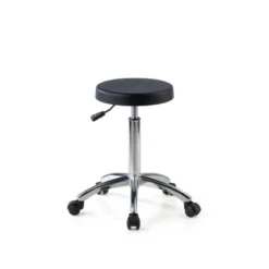 Sgabello da lavoro basso con ruote Hana
