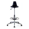 Sgabello da lavoro con schienale Polytec, ergonomico