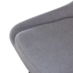 Sgabello Imbottito Giselle, Ergonomico e Struttura Nera