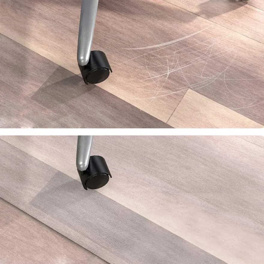 Tappeto Sedia da Ufficio Convesso in PVC trasparente